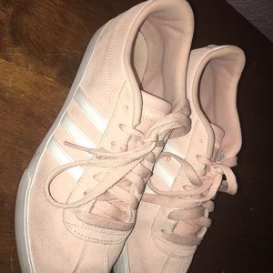 Pink Suede Adidas Superstar Shoe